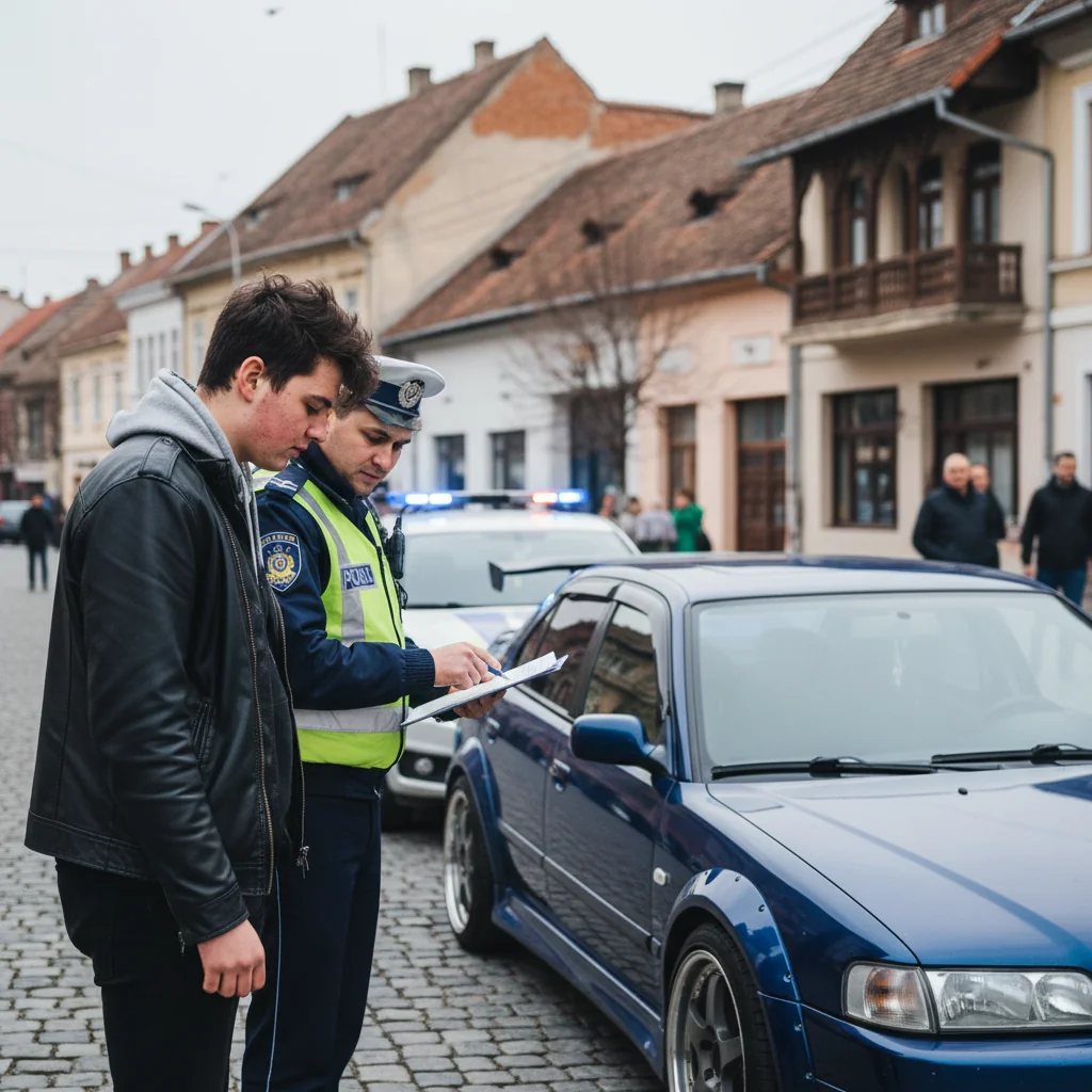 Șofer de 20 de ani lăsat fără permis pentru conducere agresivă la Pitești