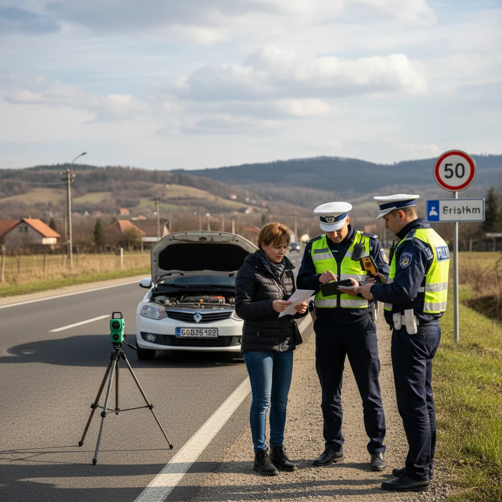 Șoferiță din Argeș prinsă cu 163 km/h în localitate, sancționată de polițiști; cazul, analizat și la Pitești