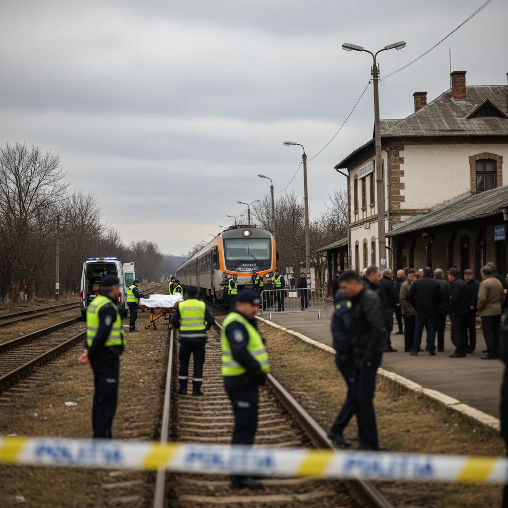 Tânăr de 18 ani se aruncă în fața trenului