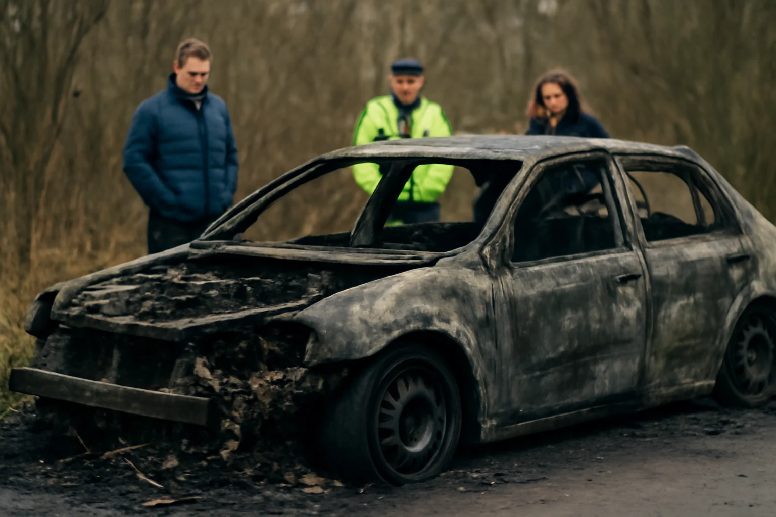 Tânăr de 28 de ani, carbonizat tragic în propria mașină