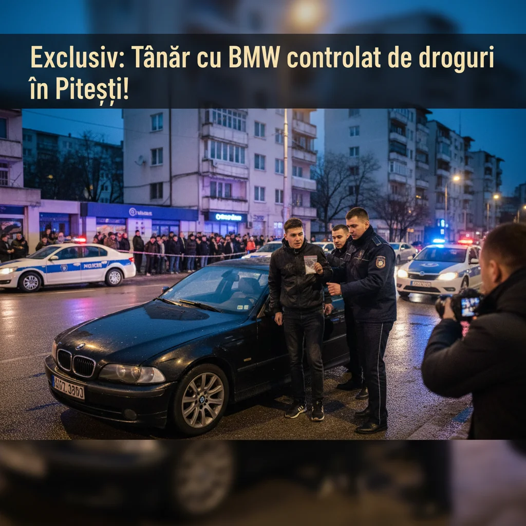 Tânăr prins drogat la volanul unui BMW în Pitești