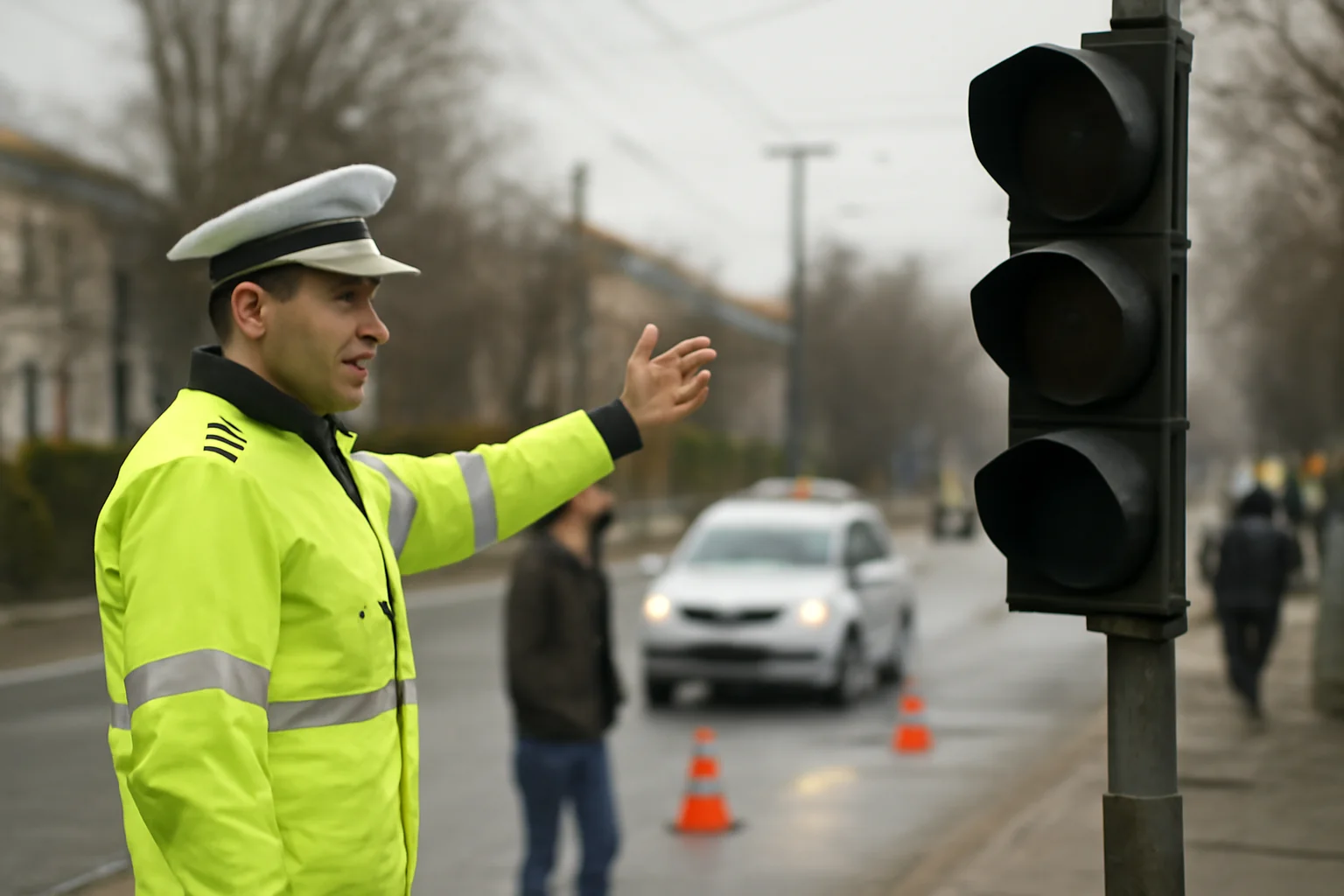 Trafic restricționat în Pitești: semafoare oprite temporar după un accident rutier
