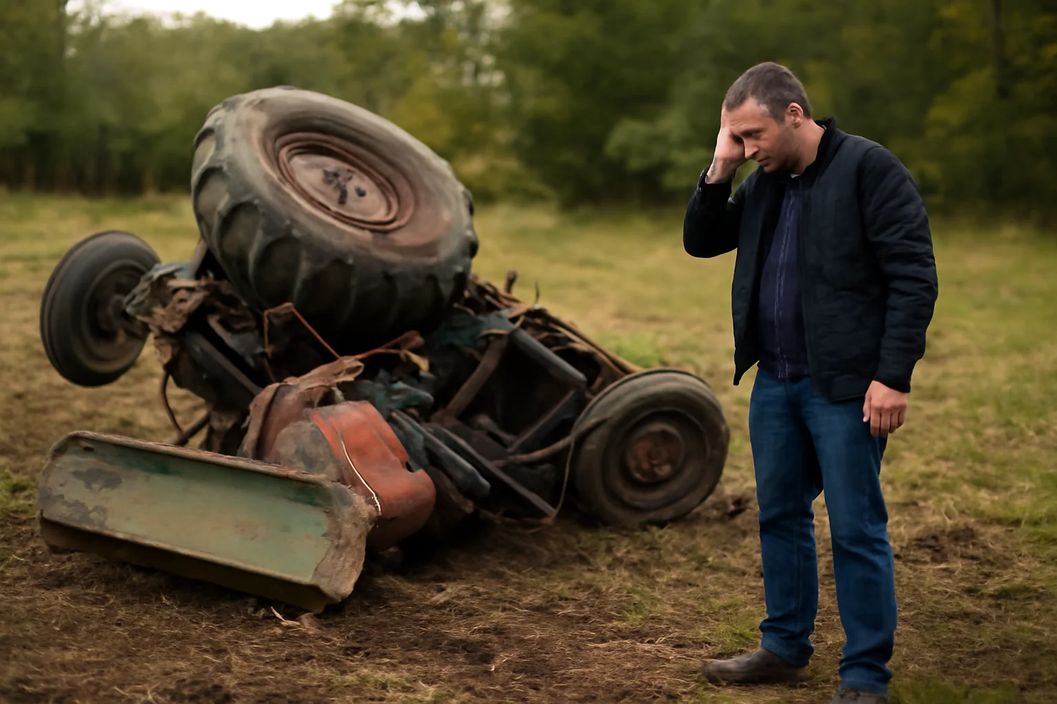 Tragedie în Pitești: bărbat decedat după tractor răsturnat