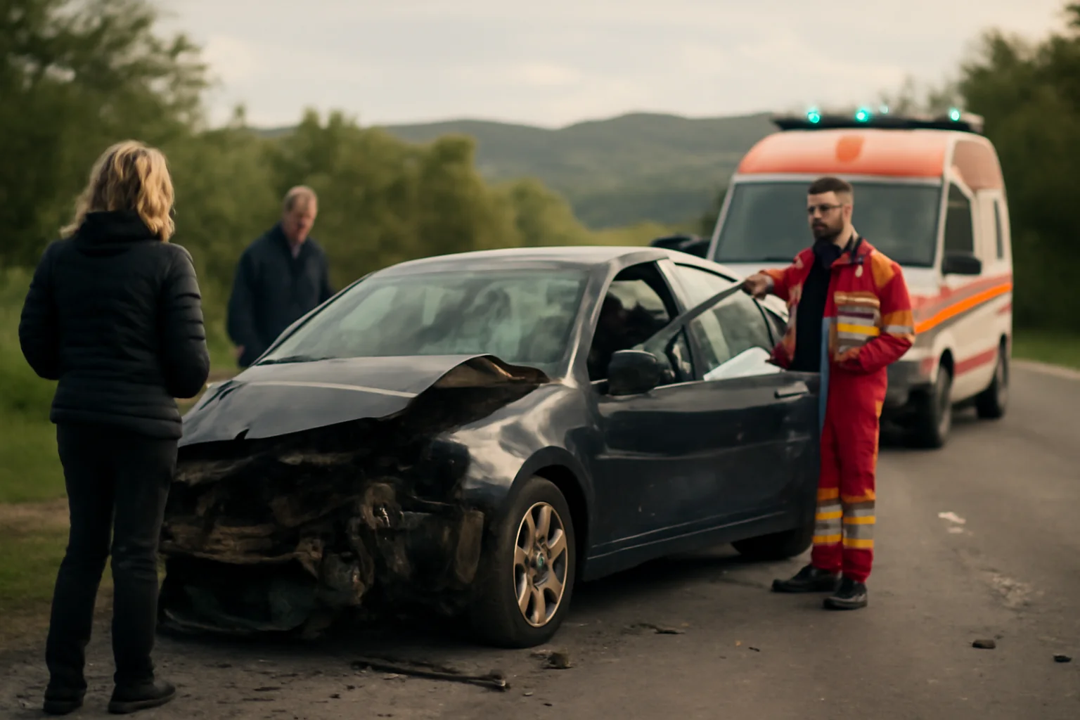 Trei persoane rănite într-un grav accident rutier în județul Argeș