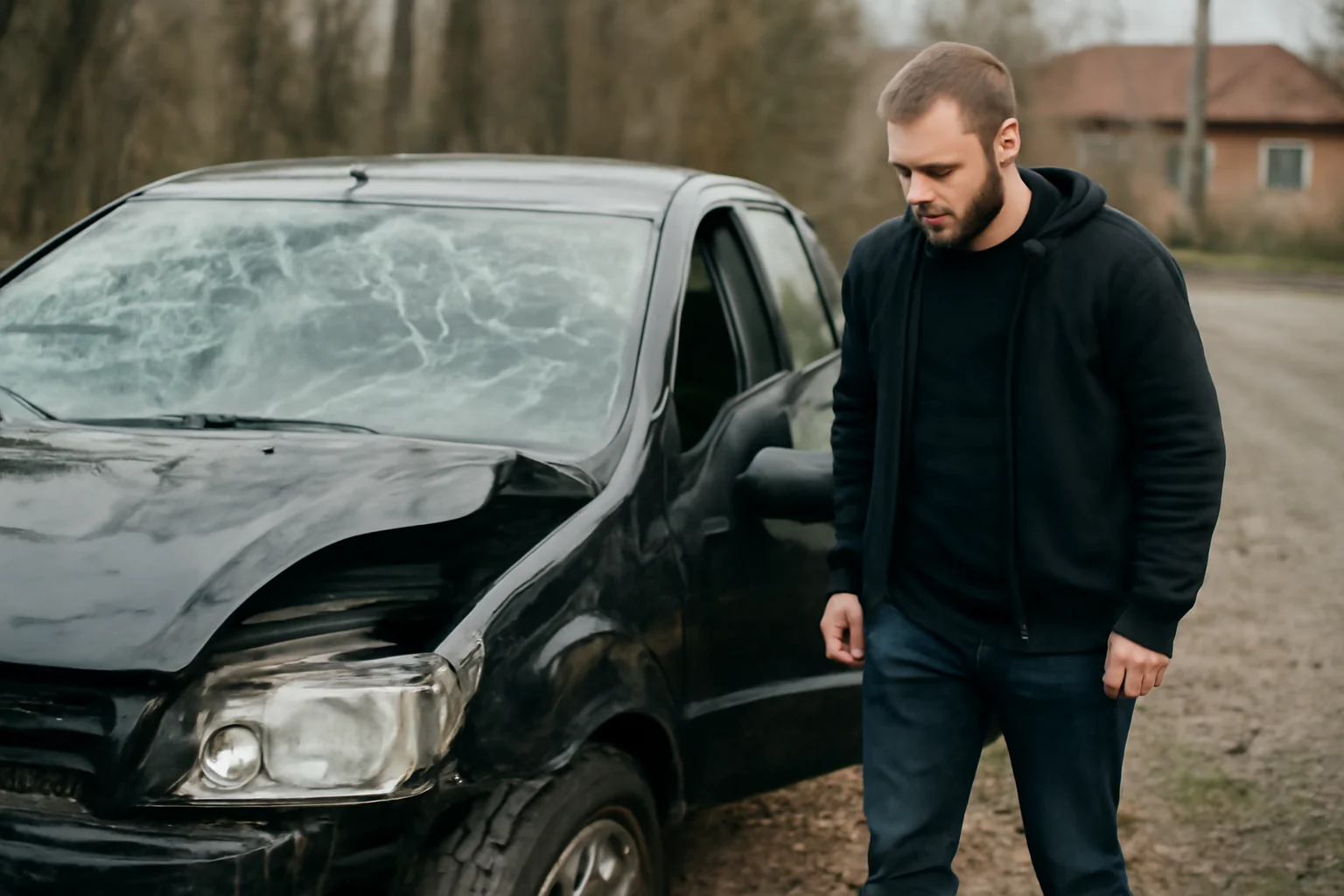 un tânăr își agresează tatăl și îi vandalizează autoturismul