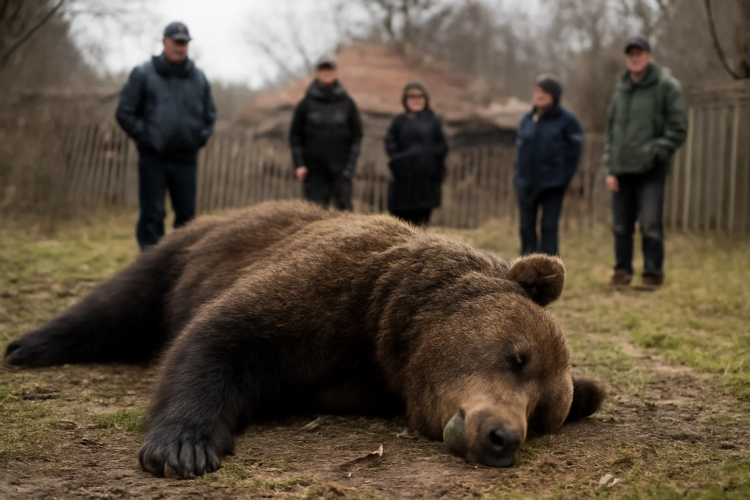 Urs împușcat în Argeș după atacul asupra unei gospodării