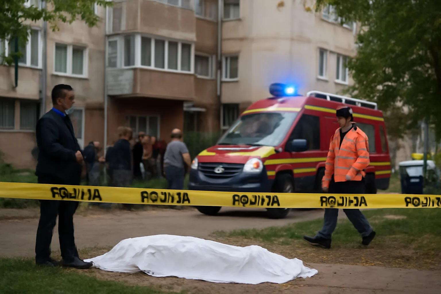 Victimă decedată după o cădere de la etajul 8 al unui bloc