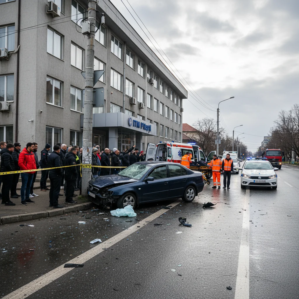 Victimă transportată de urgență la spital