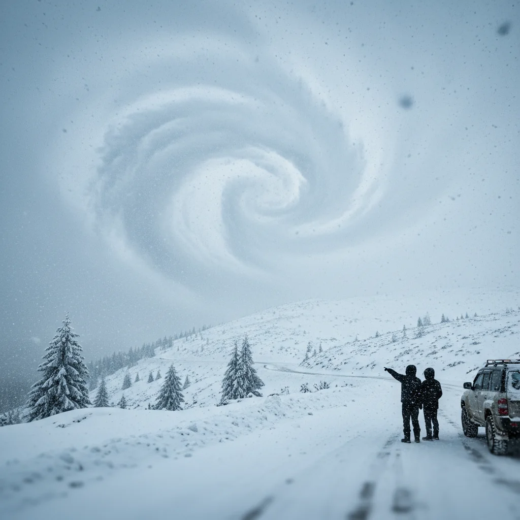 Vortex polar și ninsori abundente la Pitești: ANM prelungește avertizările de vreme severă