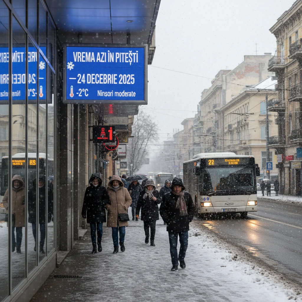 Vremea azi în Pitesti — 24 decembrie 2025